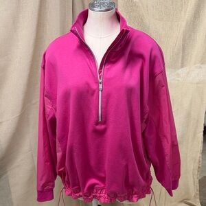 Athleta Fuchsia Half-Zip Hoodie